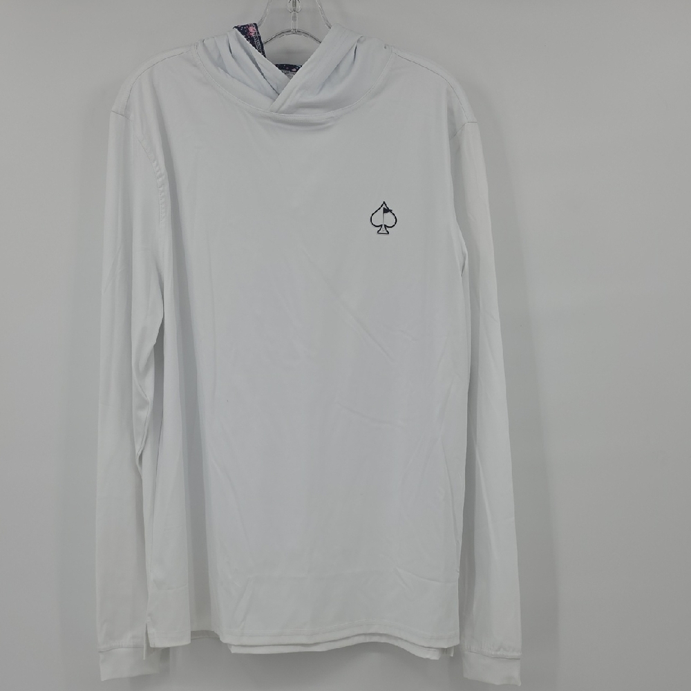 Pins & Aces Performance Golf Hoodie - Blue Splatter Size L